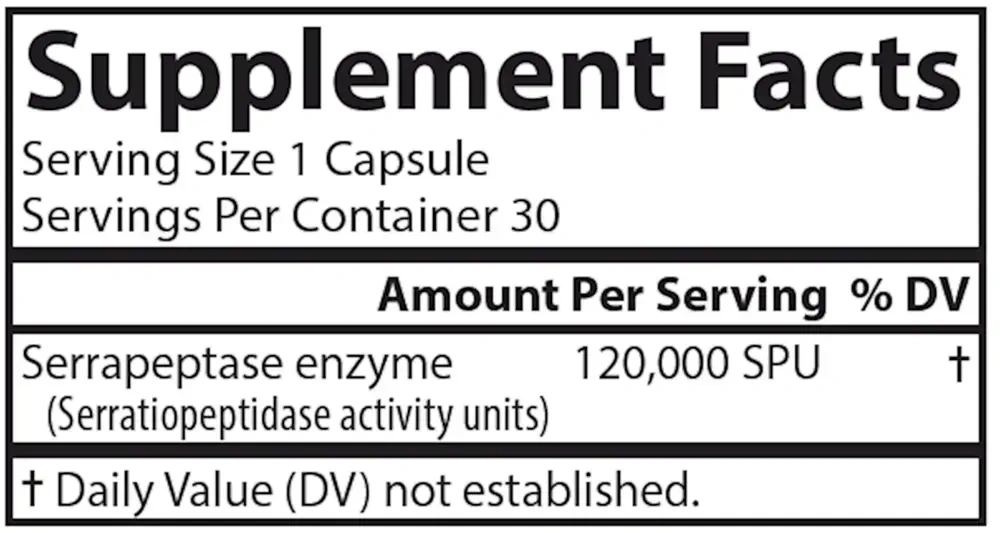 Product image for Serrapeptase.