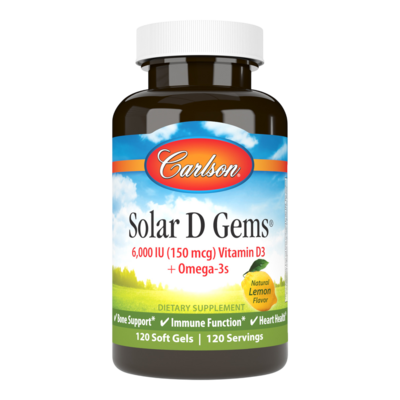 Solar D Gems - 6,000 IU 120 Softgels Solar D Gems - 6,000 IU 120 Softgels
