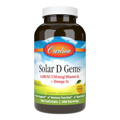 Solar D Gems - 6,000 IU 360 Softgels Solar D Gems - 6,000 IU 360 Softgels
