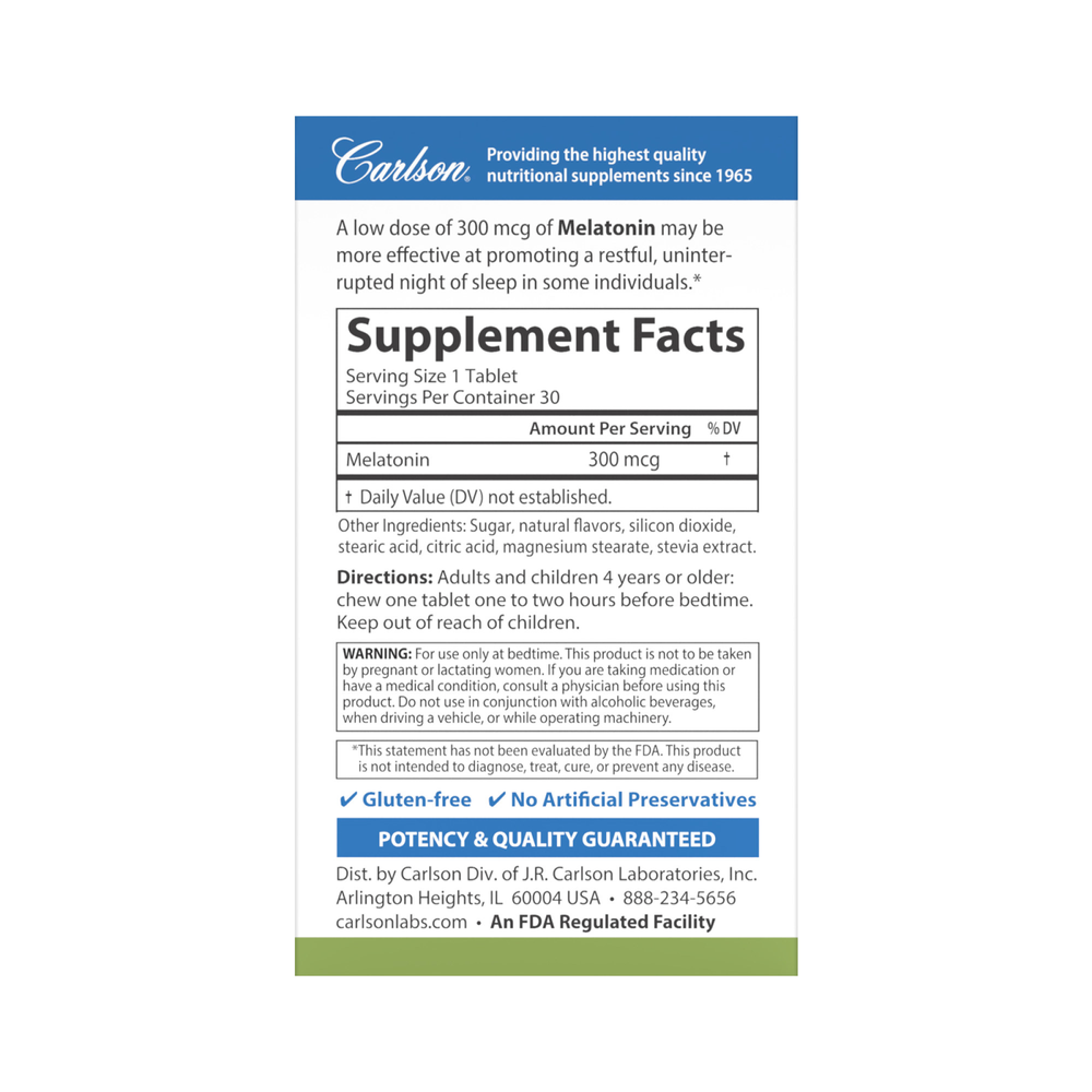 Product image for Melatonin - 300 mcg.