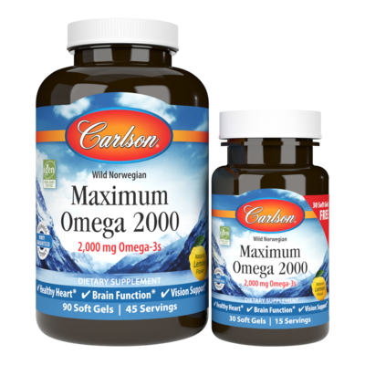 Maximum Omega 2000 (Bonus Bottle) 120 Softgels