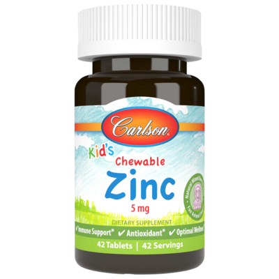 Kid's Chewable Zinc 5mg 42 tablets
