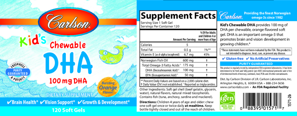 Product image for Kids Chewable DHA Omega-3s.