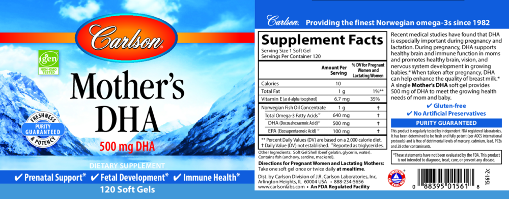 Product image for Mom's DHA.
