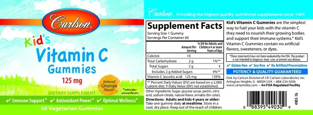 Product image for Kid's Vitamin C Gummies.