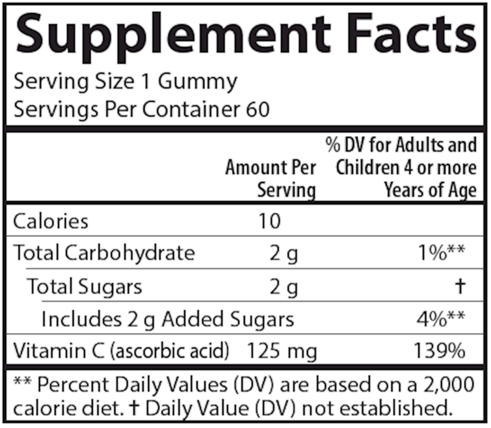 Product image for Kid's Vitamin C Gummies.