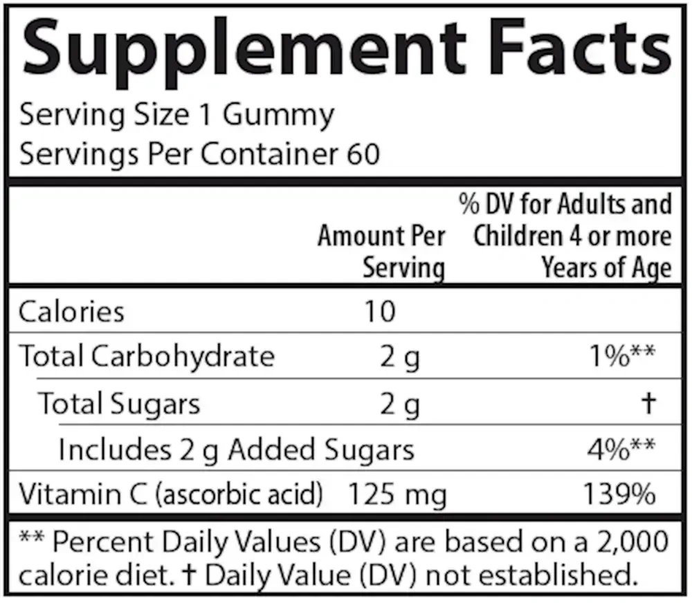 Product image for Kid's Vitamin C Gummies.