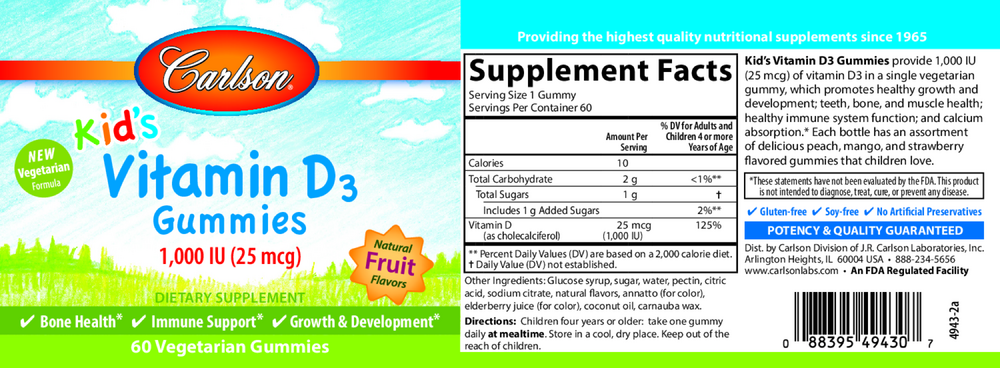Product image for Kid&#39;s Vitamin D3.