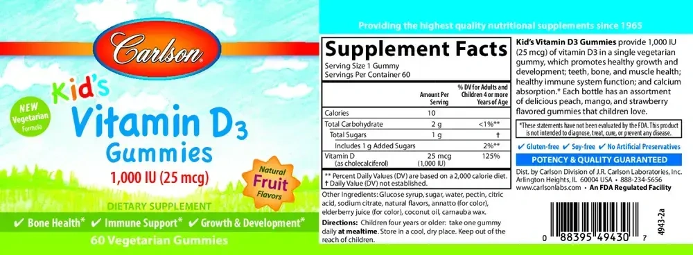 Product image for Kid's Vitamin D3.