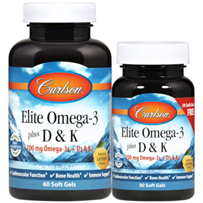 Elite Omega 3 + D3 & K 90 Softgels