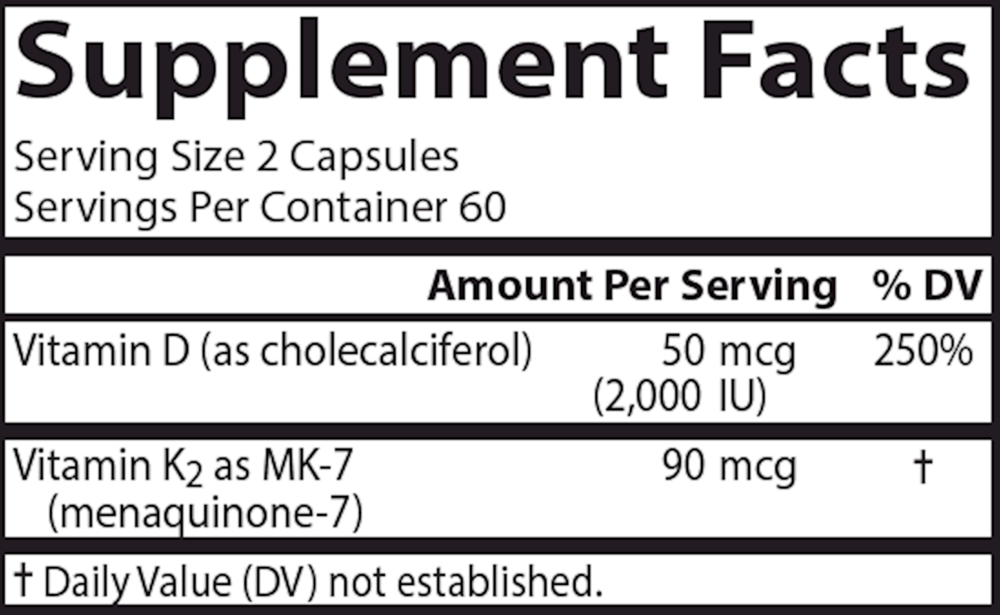 Product image for Adult D3 &amp; K2.