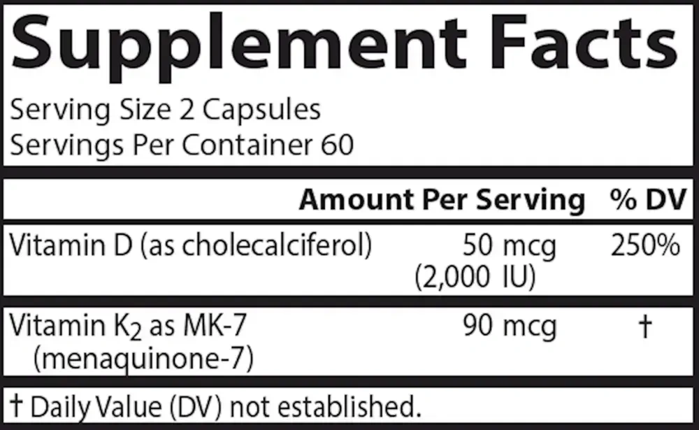 Product image for Adult D3 &amp; K2.