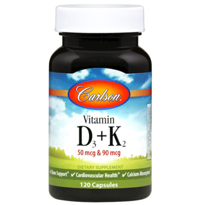 Adult D3 & K2 120 capsules