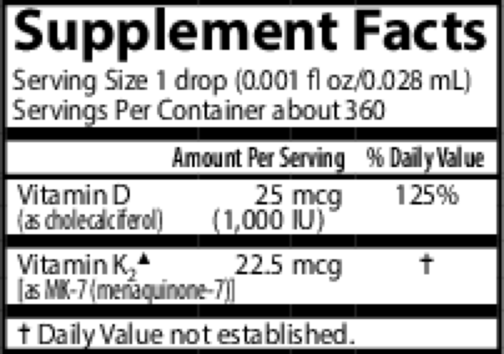 Product image for Kids D3 &amp; K2.