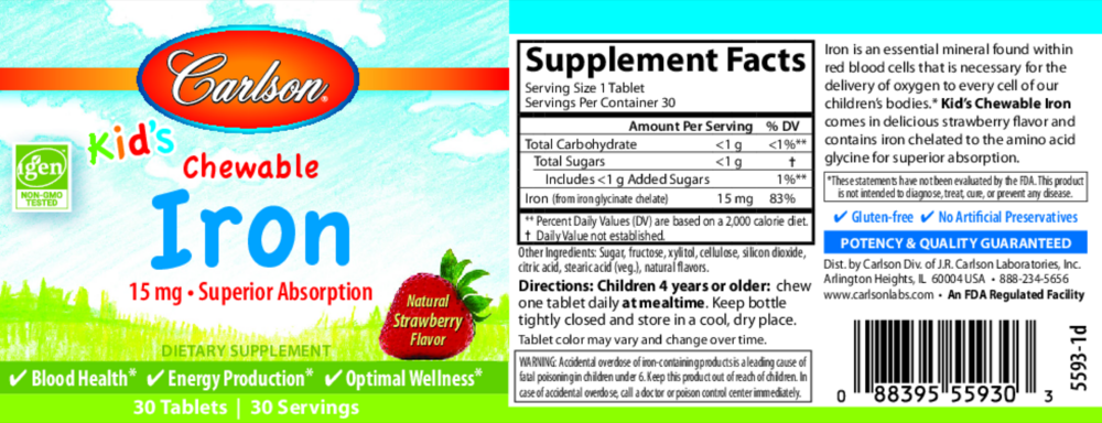Product image for Kid's Chewable Iron.