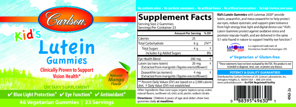 Product image for Kid's Lutein Gummies.