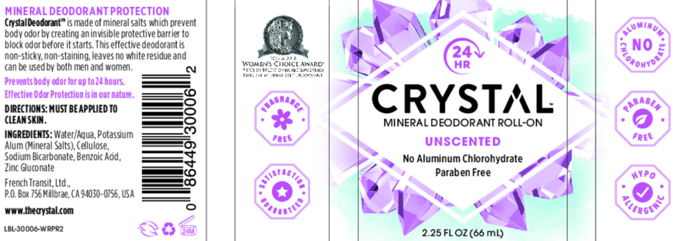 Product image for Crystal Roll-On Deodorant.