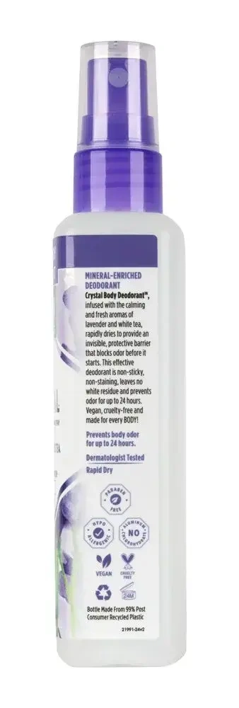 Product image for Lavender &amp; White Tea Body Spray Deodoran.