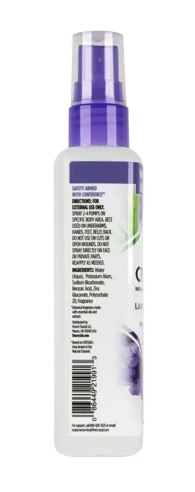 Product image for Lavender &amp; White Tea Body Spray Deodoran.