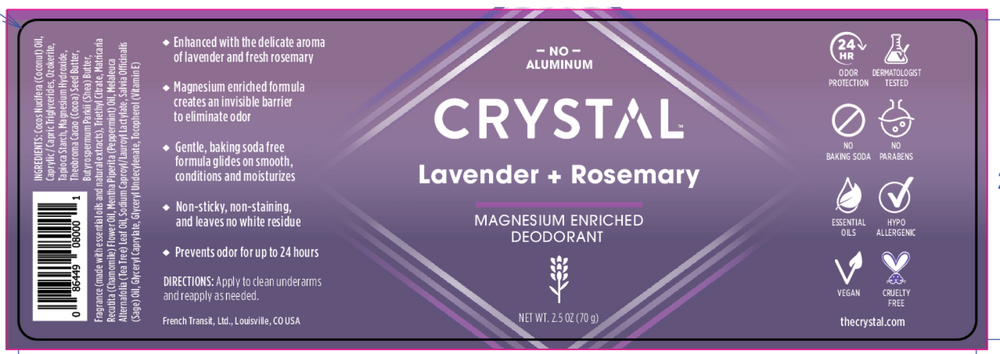 Product image for Magnesium Enriched Lavender &amp; Rosemary Deodorant.