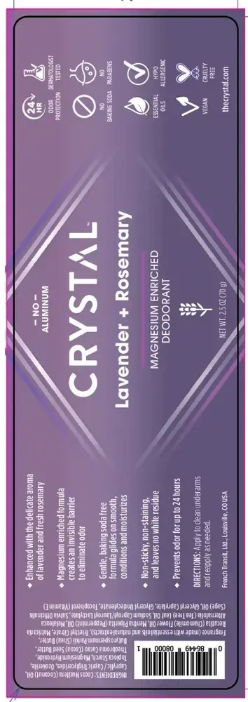 Product image for Magnesium Enriched Lavender &amp; Rosemary Deodorant.