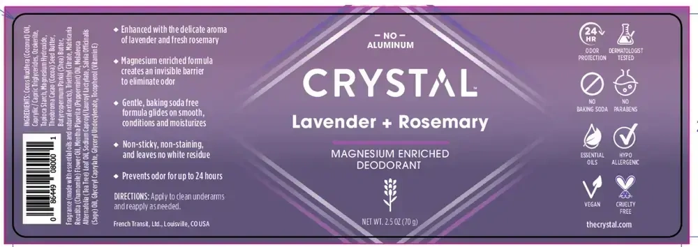 Product image for Magnesium Enriched Lavender &amp; Rosemary Deodorant.