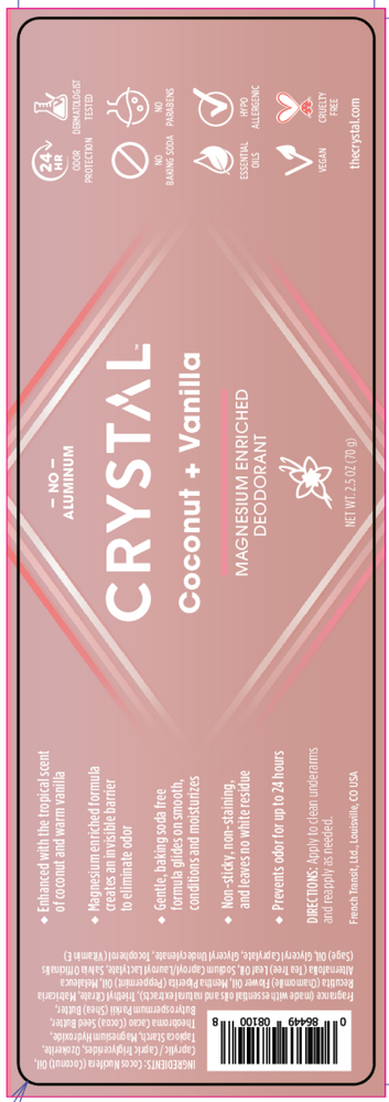 Product image for Magnesium Enriched Coconut &amp; Vanilla Deodorant.