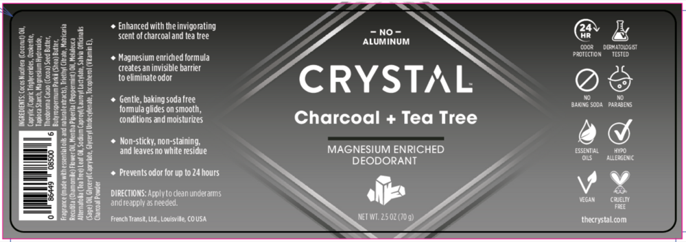 Product image for Magnesium Enriched Charcoal &amp; Tea Tree Deodorant.