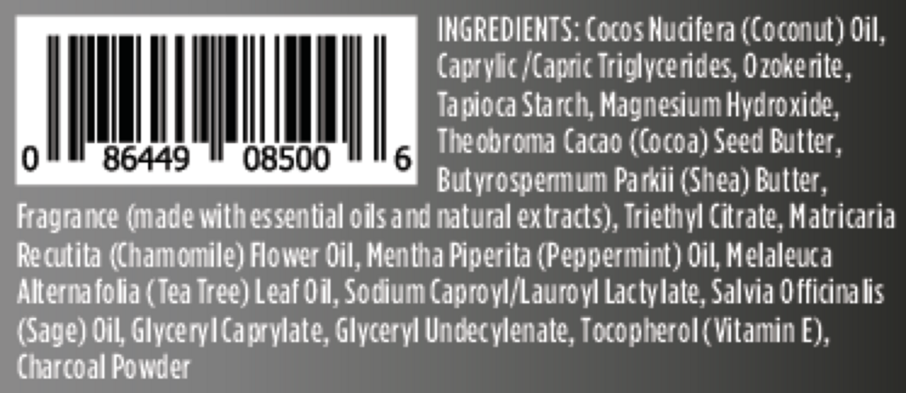 Product image for Magnesium Enriched Charcoal &amp; Tea Tree Deodorant.