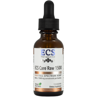 ECS Care® Raw 1500 Full Spectrum Hemp Liquid, Mint 30 Milliliters