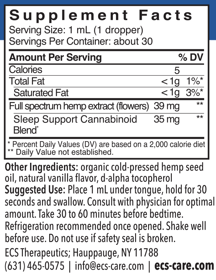 Product image for Deep Sleep Full Spectrum Hemp Liquid.