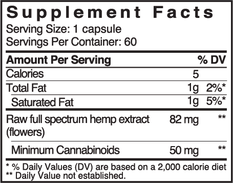 Product image for ECS Care® Raw 50 Hemp (California Only).