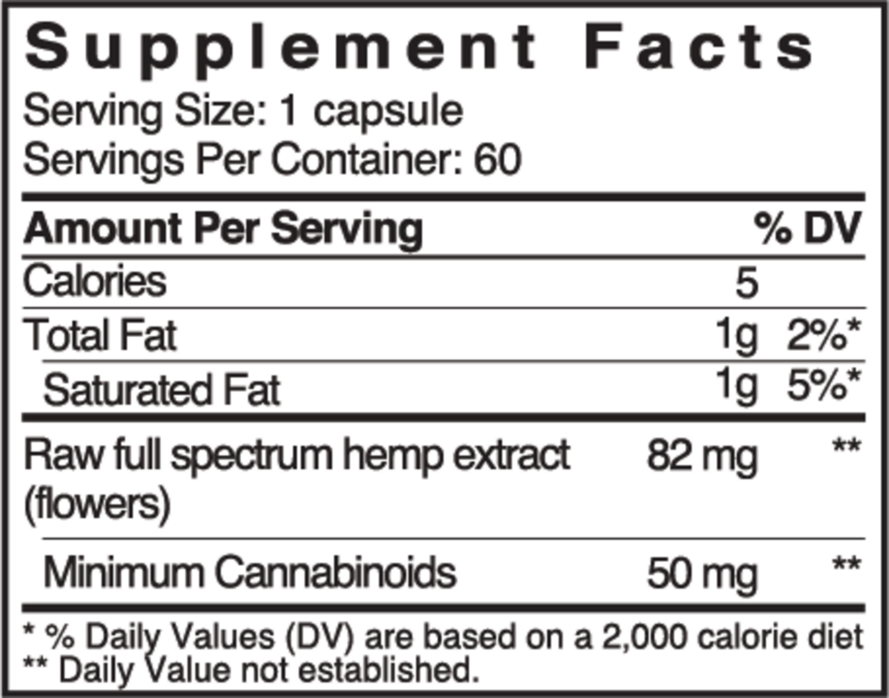 Product image for ECS Care® Raw 50 Hemp (California Only).