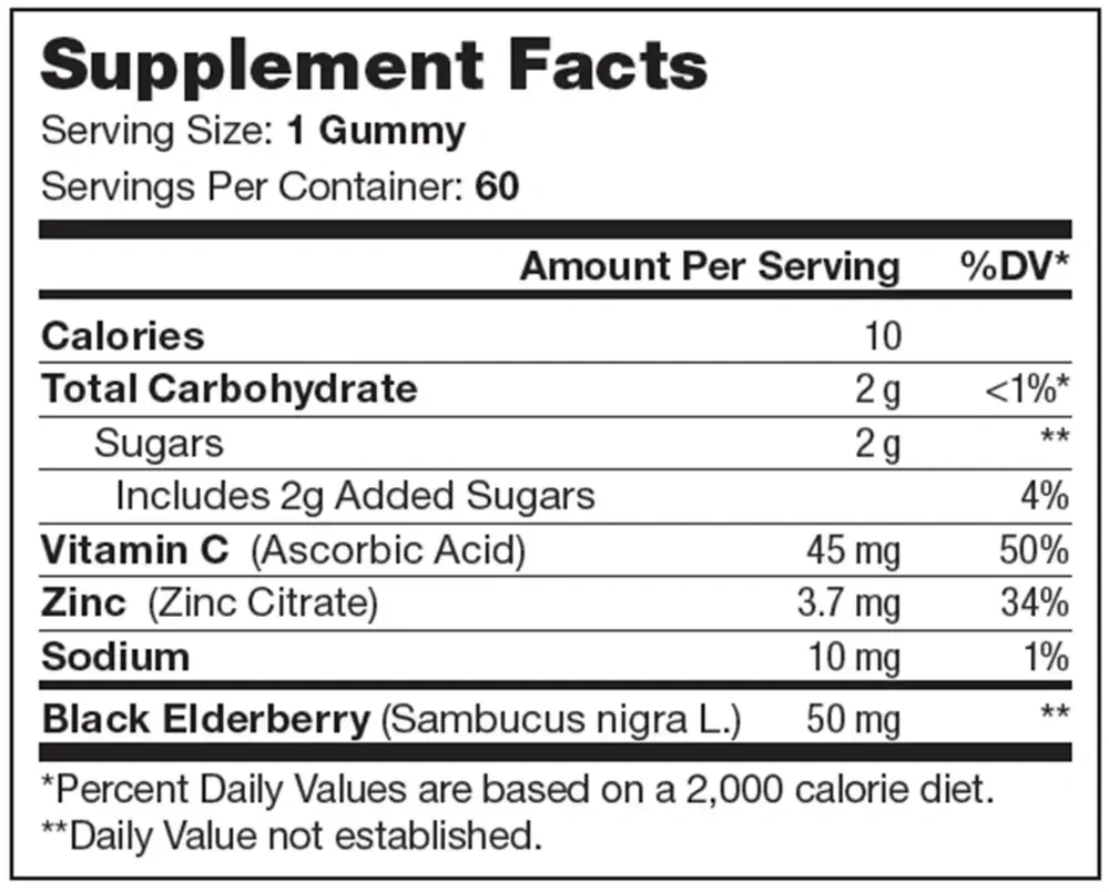 Product image for Immunity Gummies.