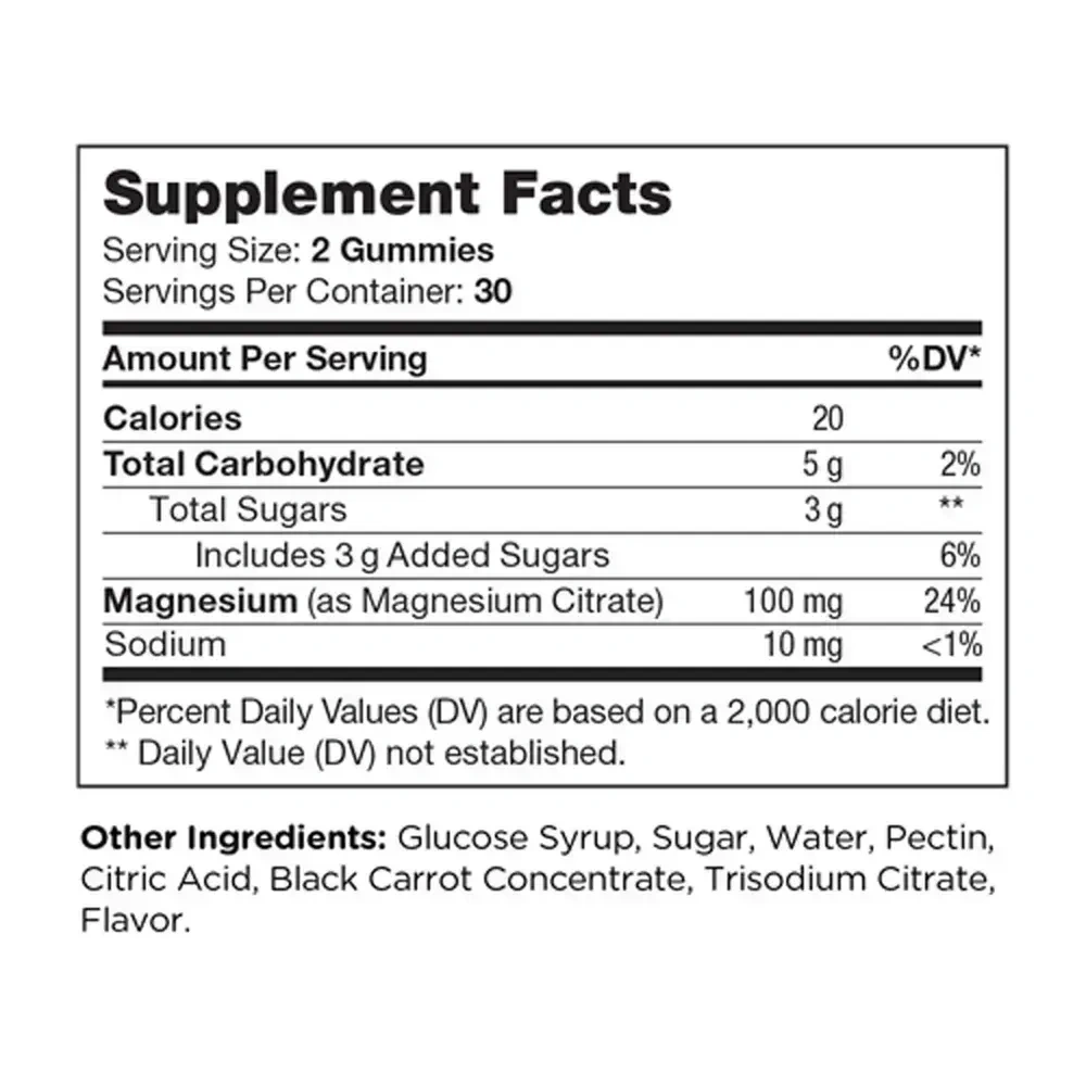Product image for Magnesium Gummies, Raspberry Flavor.