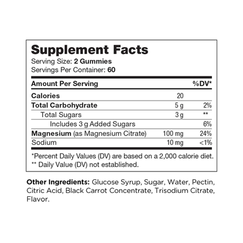 Product image for Magnesium Gummies, Raspberry Flavor.