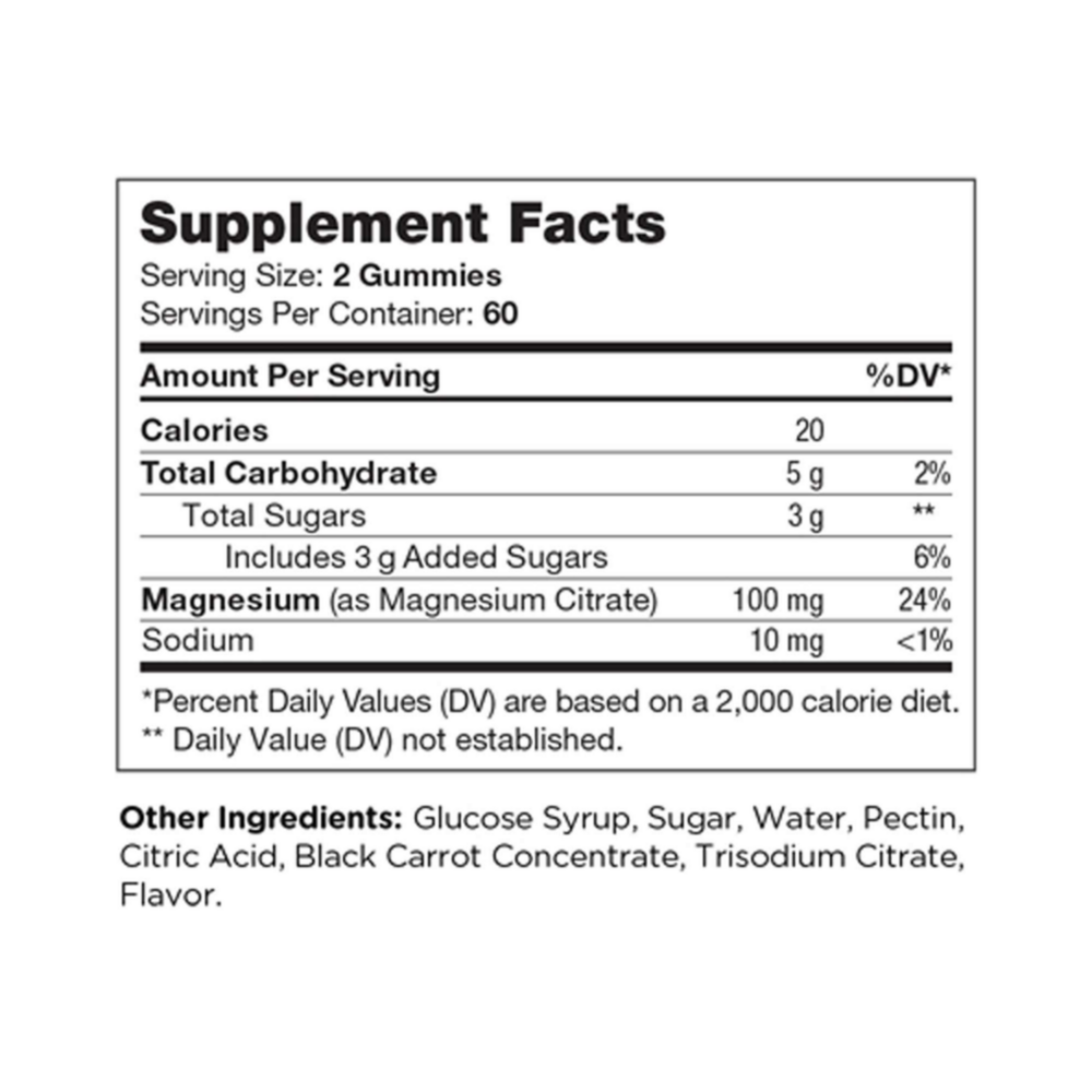 Product image for Magnesium Gummies, Raspberry Flavor.