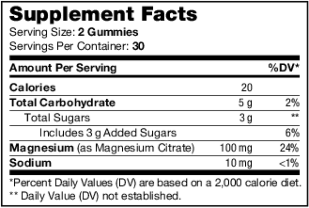 Product image for Magnesium Gummies, Peach Flavor.