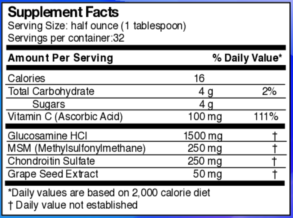 Product image for Liquid Glucosamine 1500-Chondroitin-MSM.