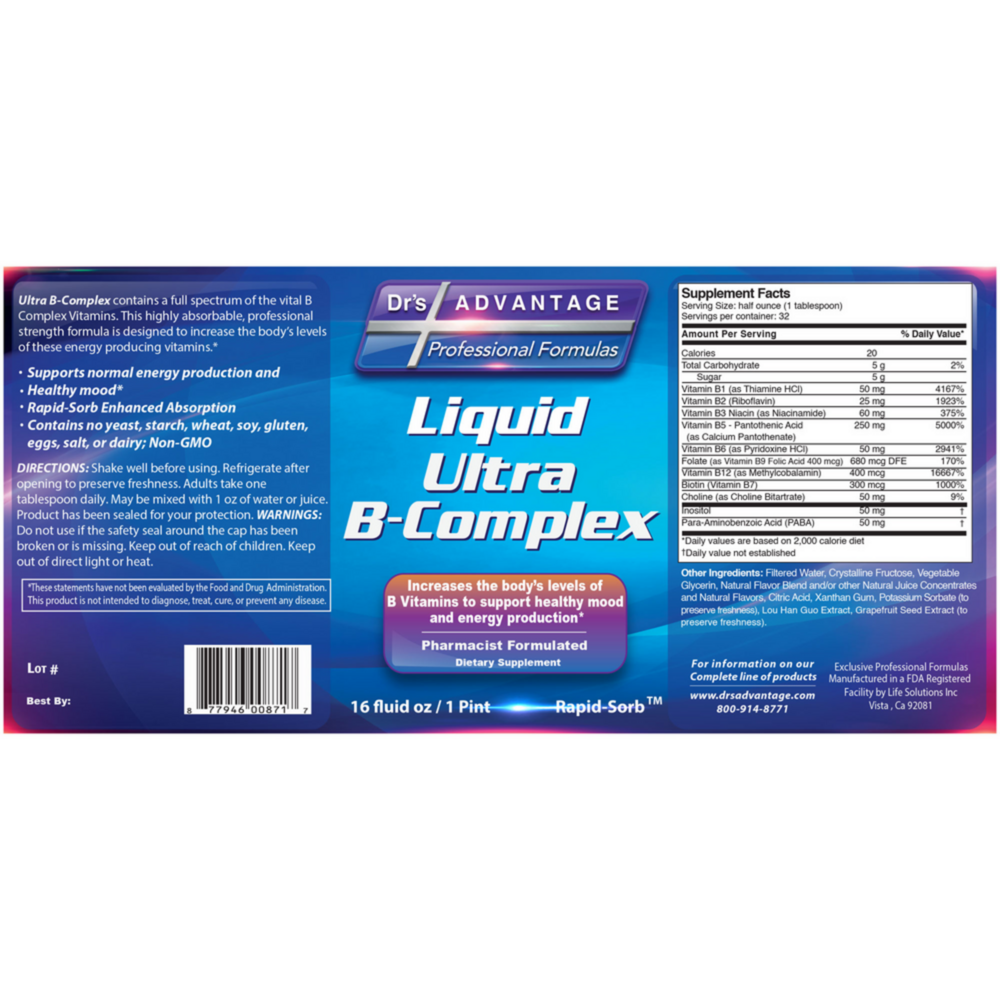 Product image for Liquid Ultra B-Complex.