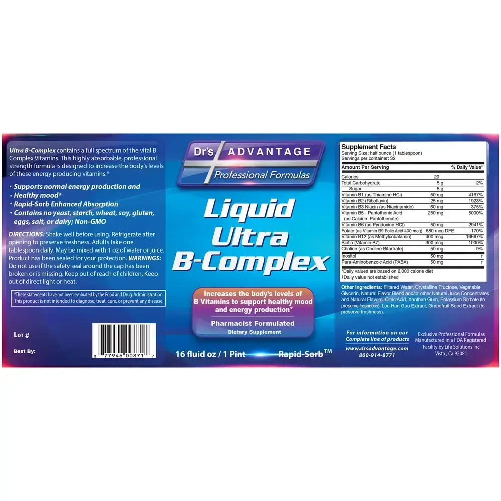 Product image for Liquid Ultra B-Complex.