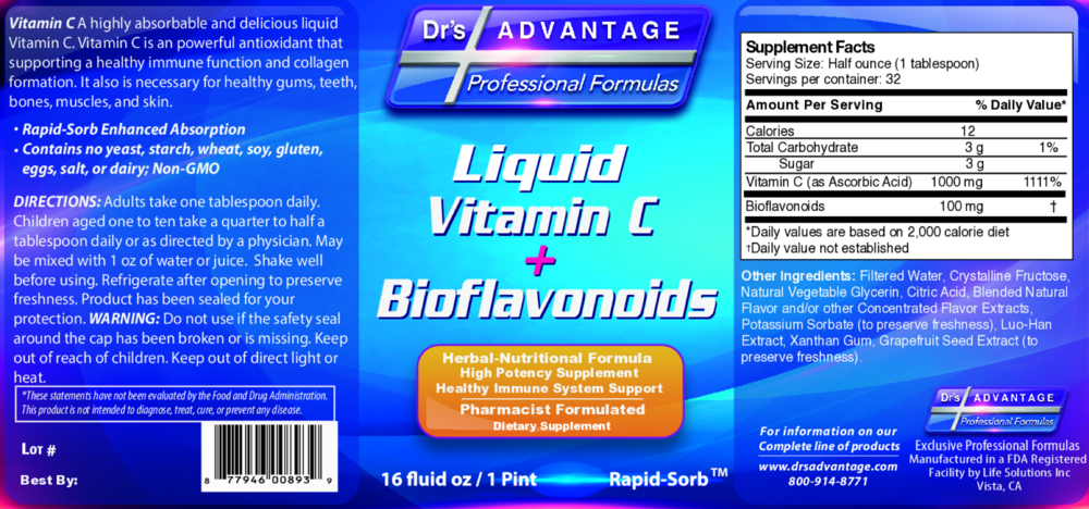 Product image for Liquid Vitamin C + Bioflavonoids.