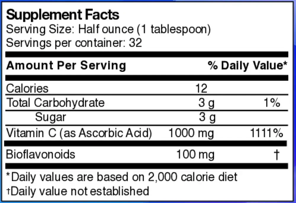 Product image for Liquid Vitamin C + Bioflavonoids.