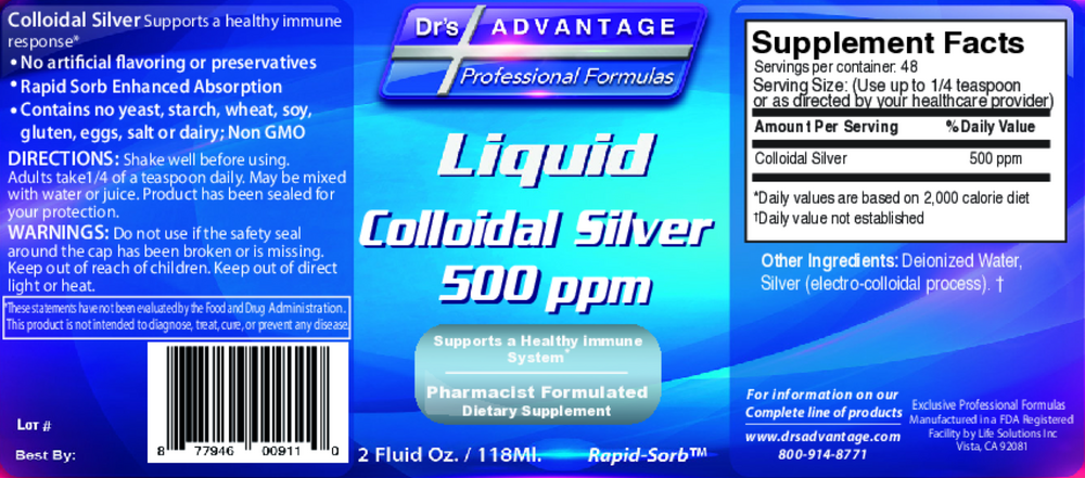 Product image for Liquid Colloidal Silver 500ppm.