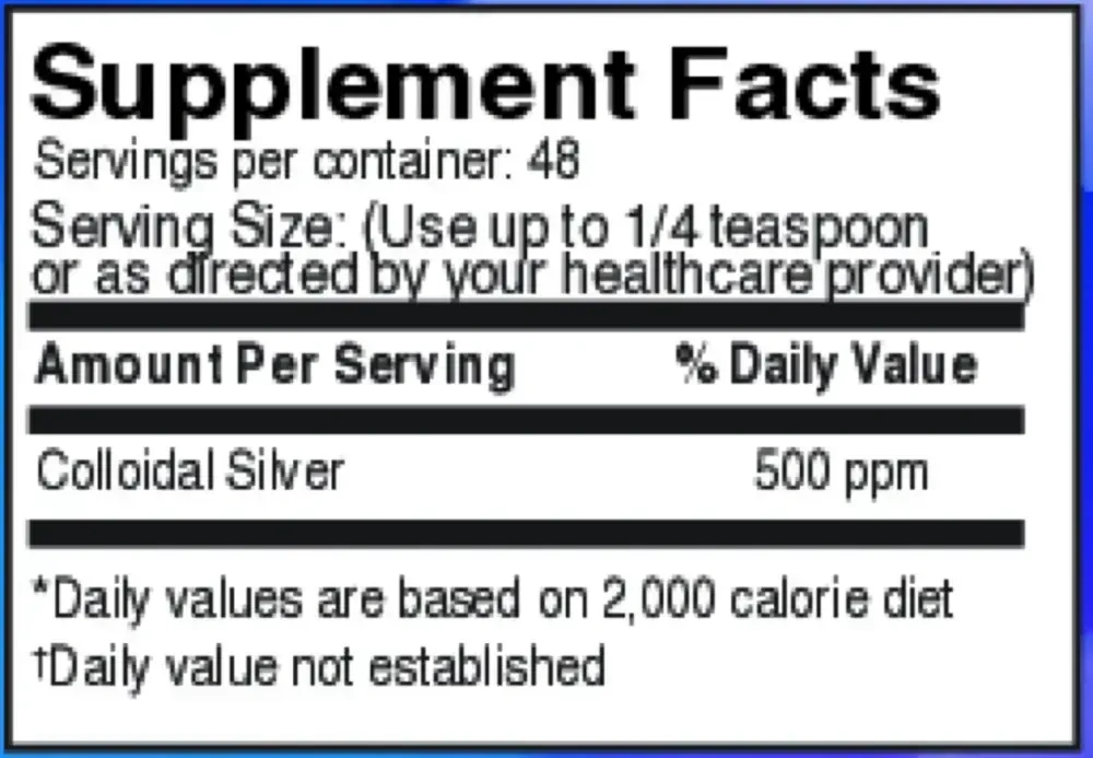 Product image for Liquid Colloidal Silver 500ppm.