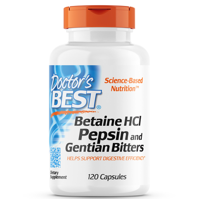 Betaine HCl Pepsin & Gentian Bitters 120 capsules