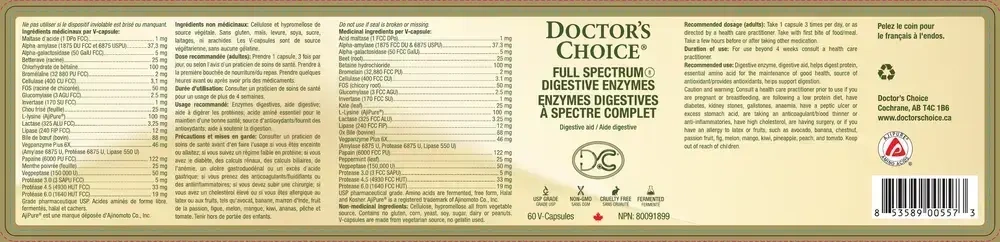 Product image for Full Spectrum Digestive Enzyme.