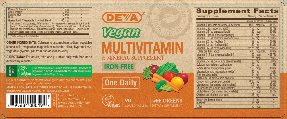 Product image for Vegan Multivitamin (Iron-Free).