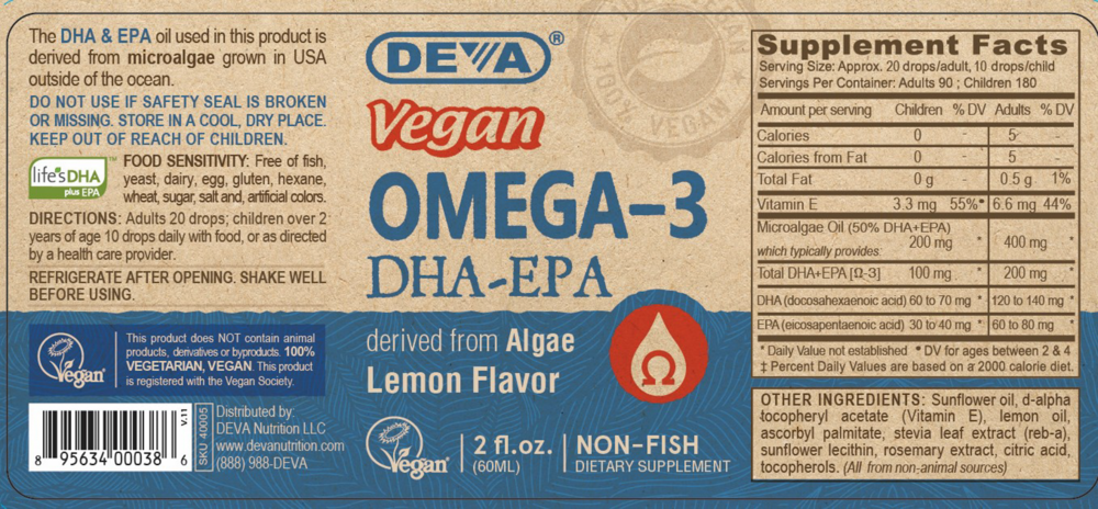 Product image for Vegan Liquid DHA-EPA (Lemon Flvr).