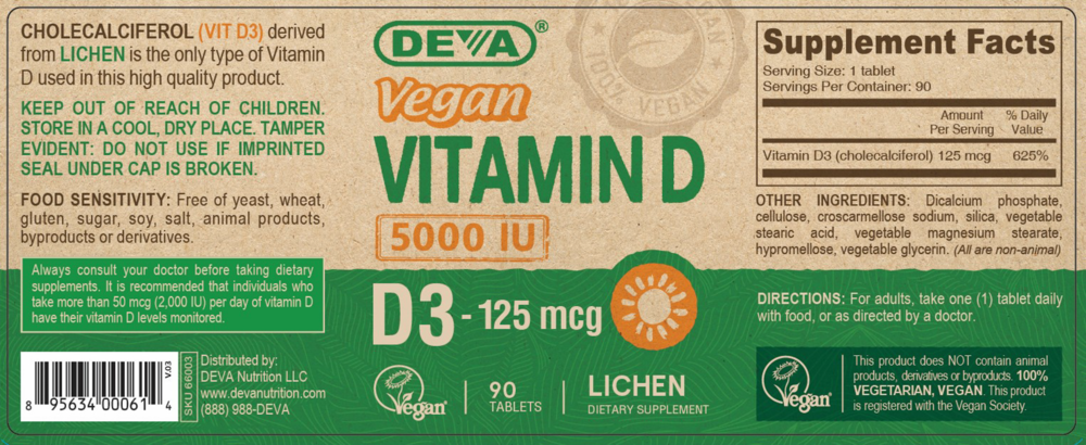 Product image for Vegan Vitamin D3 - 5000 IU.